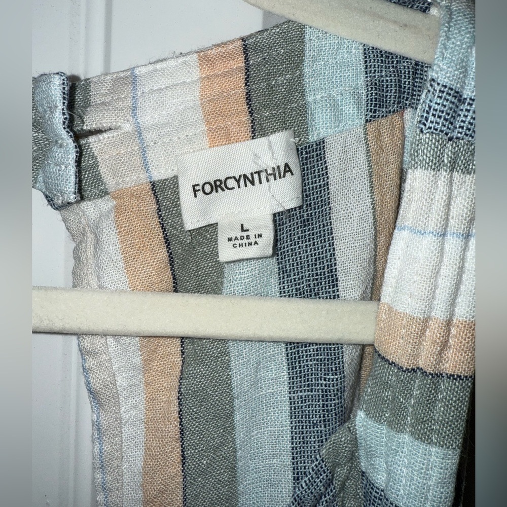 Forcynthia Striped Linen Sheath Dress - Picture 3 of 7
